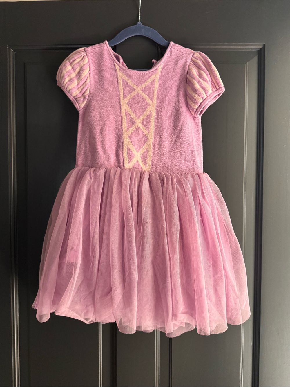 GAP Disney Princess Rapunzel Short Sleeve Sweater Dress Tulle Skirt 5T
